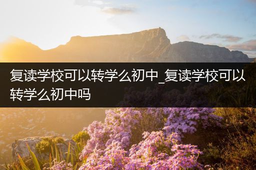 复读学校可以转学么初中_复读学校可以转学么初中吗