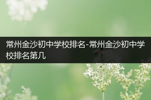 常州金沙初中学校排名-常州金沙初中学校排名第几