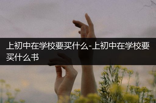 上初中在学校要买什么-上初中在学校要买什么书