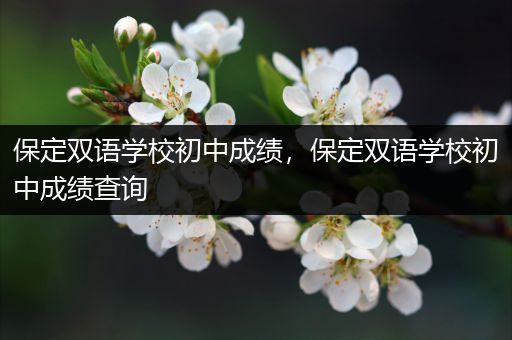 保定双语学校初中成绩，保定双语学校初中成绩查询