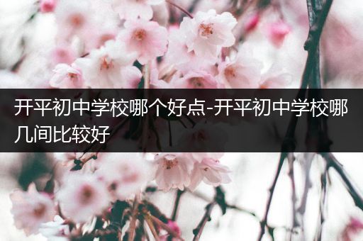 开平初中学校哪个好点-开平初中学校哪几间比较好