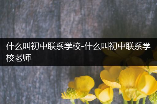 什么叫初中联系学校-什么叫初中联系学校老师