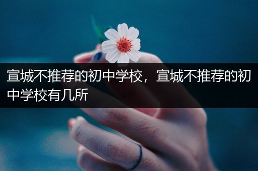 宣城不推荐的初中学校，宣城不推荐的初中学校有几所