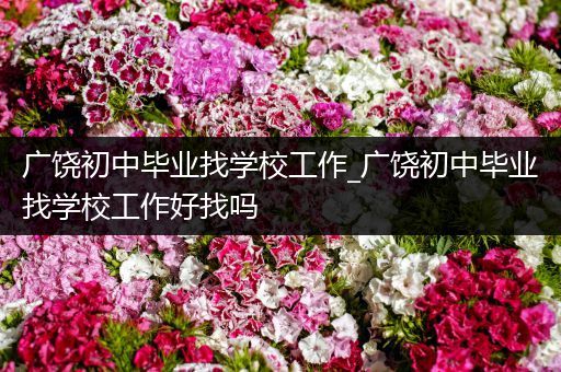 广饶初中毕业找学校工作_广饶初中毕业找学校工作好找吗