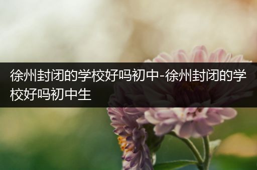徐州封闭的学校好吗初中-徐州封闭的学校好吗初中生