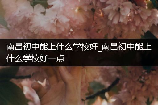 南昌初中能上什么学校好_南昌初中能上什么学校好一点