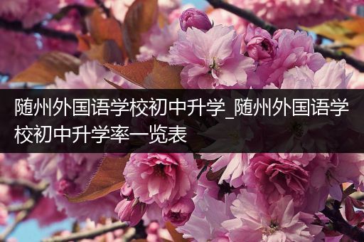 随州外国语学校初中升学_随州外国语学校初中升学率一览表