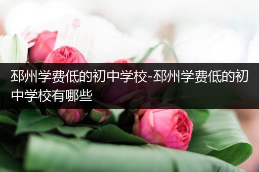 邳州学费低的初中学校-邳州学费低的初中学校有哪些