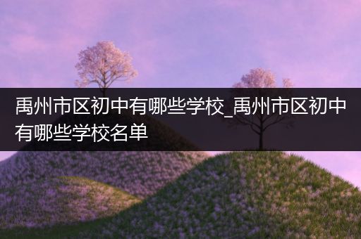 禹州市区初中有哪些学校_禹州市区初中有哪些学校名单