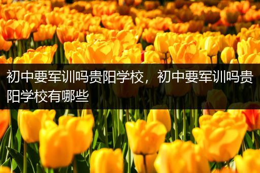 初中要军训吗贵阳学校，初中要军训吗贵阳学校有哪些