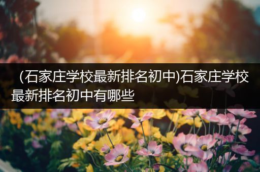（石家庄学校最新排名初中)石家庄学校最新排名初中有哪些