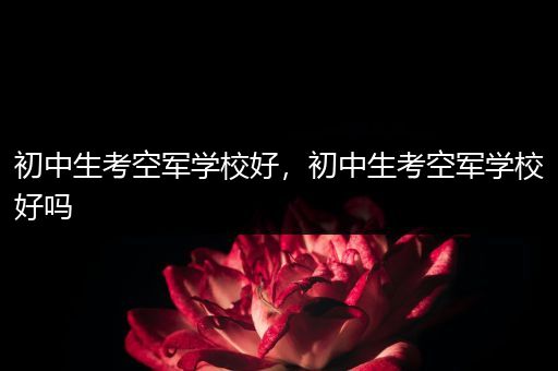 初中生考空军学校好，初中生考空军学校好吗