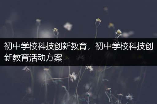 初中学校科技创新教育，初中学校科技创新教育活动方案