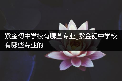 紫金初中学校有哪些专业_紫金初中学校有哪些专业的