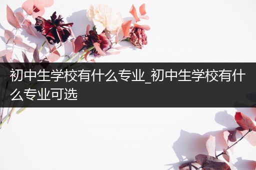 初中生学校有什么专业_初中生学校有什么专业可选