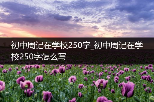 初中周记在学校250字_初中周记在学校250字怎么写