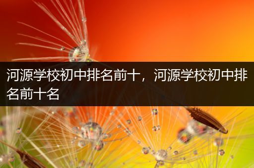 河源学校初中排名前十，河源学校初中排名前十名