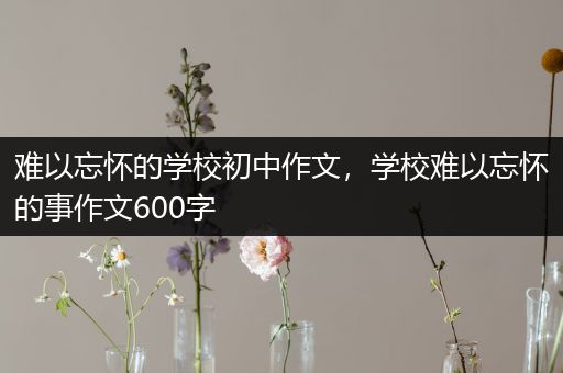 难以忘怀的学校初中作文，学校难以忘怀的事作文600字