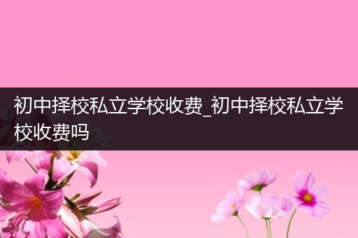 初中择校私立学校收费_初中择校私立学校收费吗