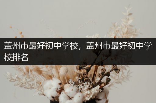 盖州市最好初中学校，盖州市最好初中学校排名