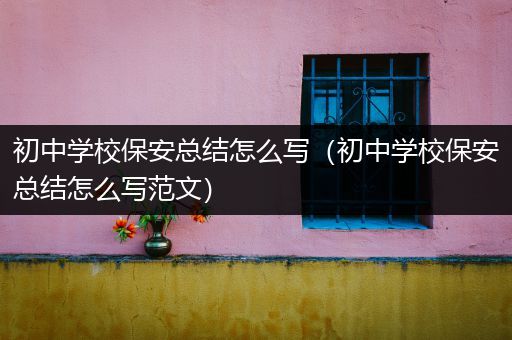 初中学校保安总结怎么写（初中学校保安总结怎么写范文）