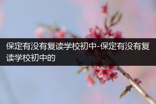 保定有没有复读学校初中-保定有没有复读学校初中的