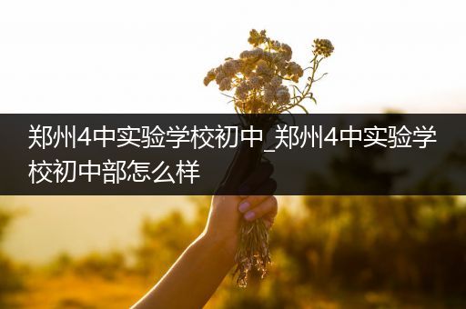 郑州4中实验学校初中_郑州4中实验学校初中部怎么样