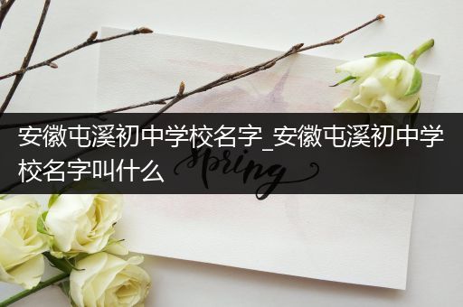 安徽屯溪初中学校名字_安徽屯溪初中学校名字叫什么
