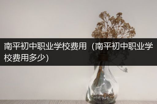 南平初中职业学校费用（南平初中职业学校费用多少）