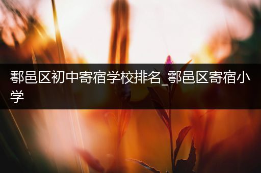 鄠邑区初中寄宿学校排名_鄠邑区寄宿小学