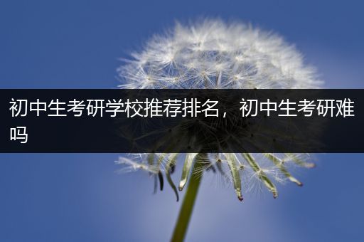 初中生考研学校推荐排名，初中生考研难吗