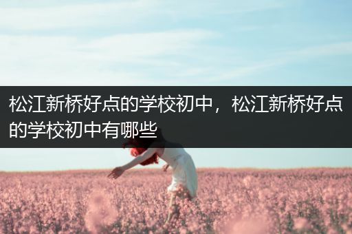 松江新桥好点的学校初中，松江新桥好点的学校初中有哪些