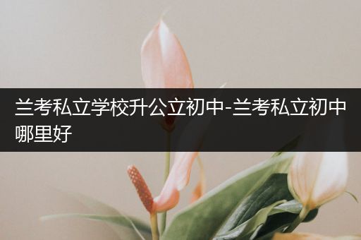 兰考私立学校升公立初中-兰考私立初中哪里好