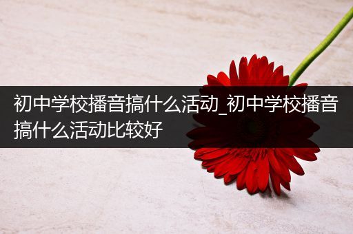 初中学校播音搞什么活动_初中学校播音搞什么活动比较好