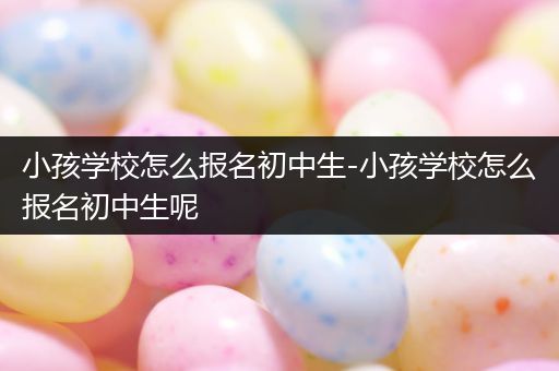 小孩学校怎么报名初中生-小孩学校怎么报名初中生呢