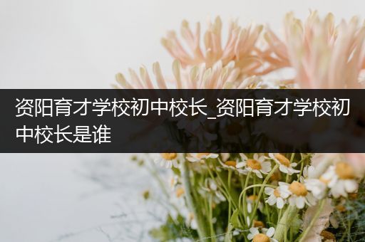 资阳育才学校初中校长_资阳育才学校初中校长是谁