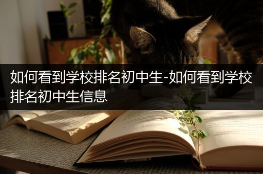 如何看到学校排名初中生-如何看到学校排名初中生信息