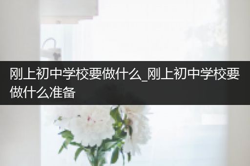 刚上初中学校要做什么_刚上初中学校要做什么准备