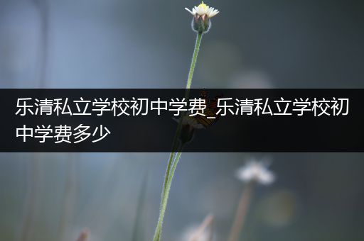 乐清私立学校初中学费_乐清私立学校初中学费多少