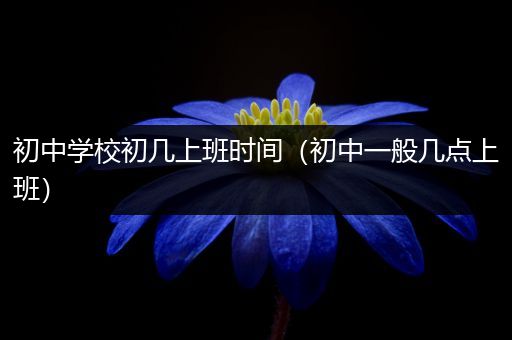 初中学校初几上班时间（初中一般几点上班）