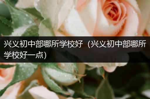 兴义初中部哪所学校好（兴义初中部哪所学校好一点）