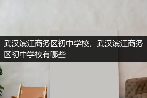 武汉滨江商务区初中学校，武汉滨江商务区初中学校有哪些