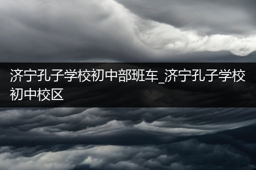 济宁孔子学校初中部班车_济宁孔子学校初中校区