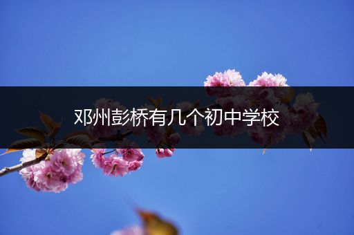 邓州彭桥有几个初中学校