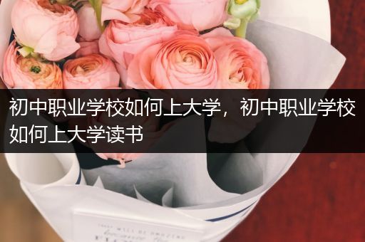 初中职业学校如何上大学，初中职业学校如何上大学读书