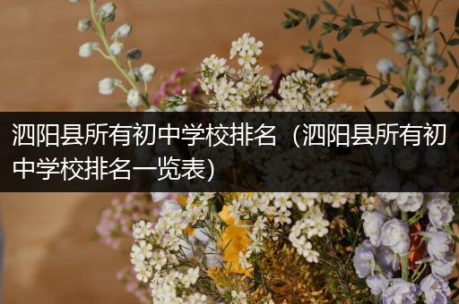 泗阳县所有初中学校排名（泗阳县所有初中学校排名一览表）