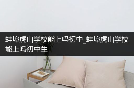 蚌埠虎山学校能上吗初中_蚌埠虎山学校能上吗初中生