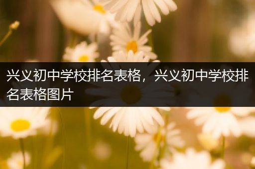 兴义初中学校排名表格，兴义初中学校排名表格图片