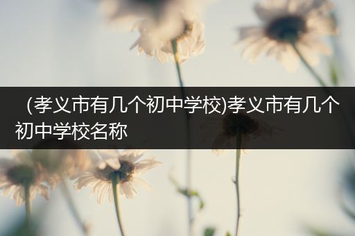 （孝义市有几个初中学校)孝义市有几个初中学校名称