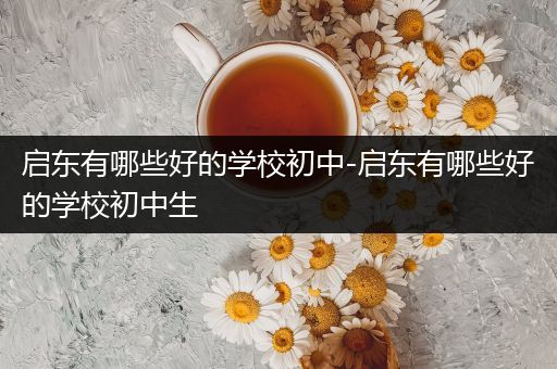 启东有哪些好的学校初中-启东有哪些好的学校初中生